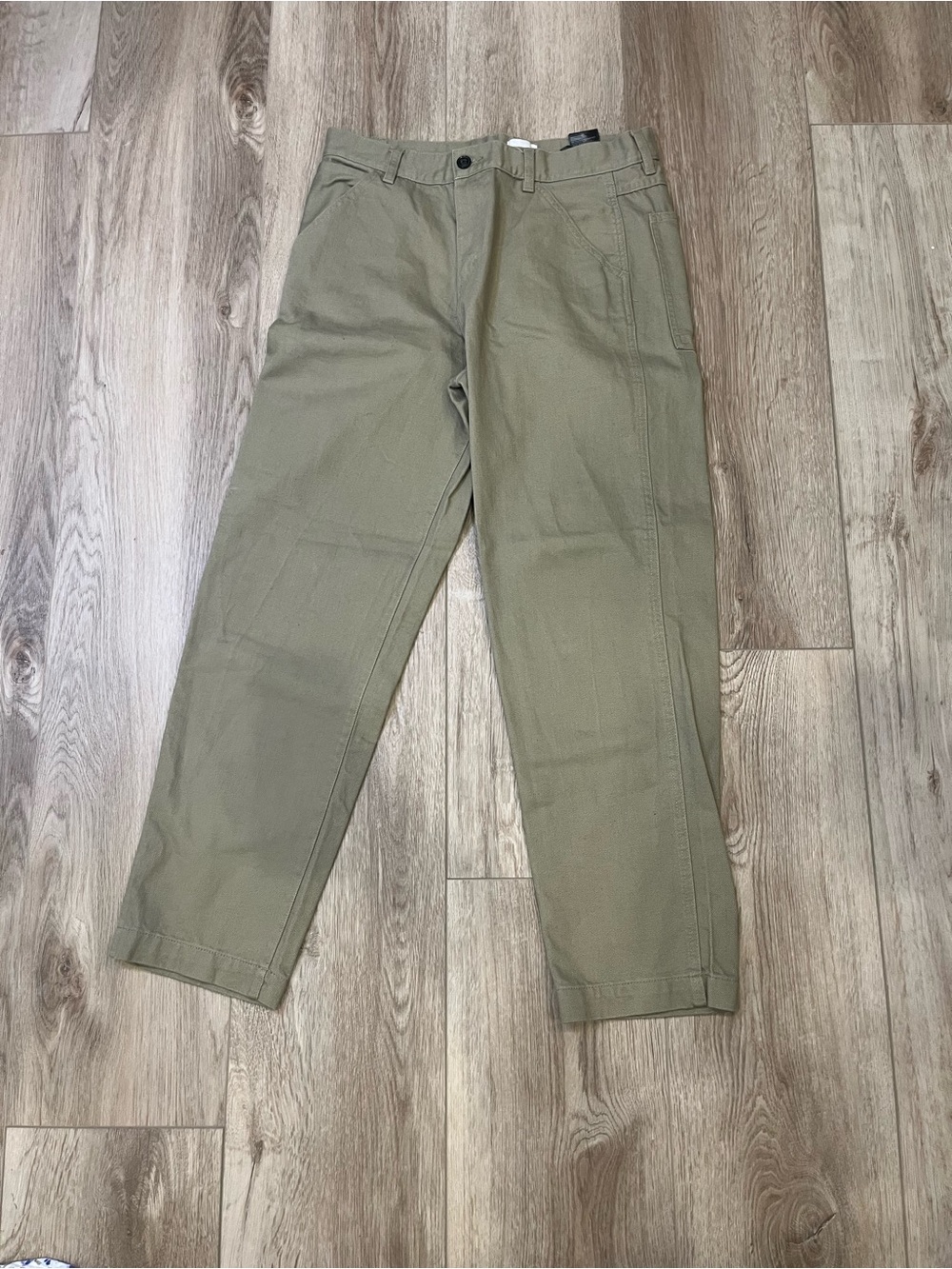 H&M Men's Straight-Leg Chinos in Olive